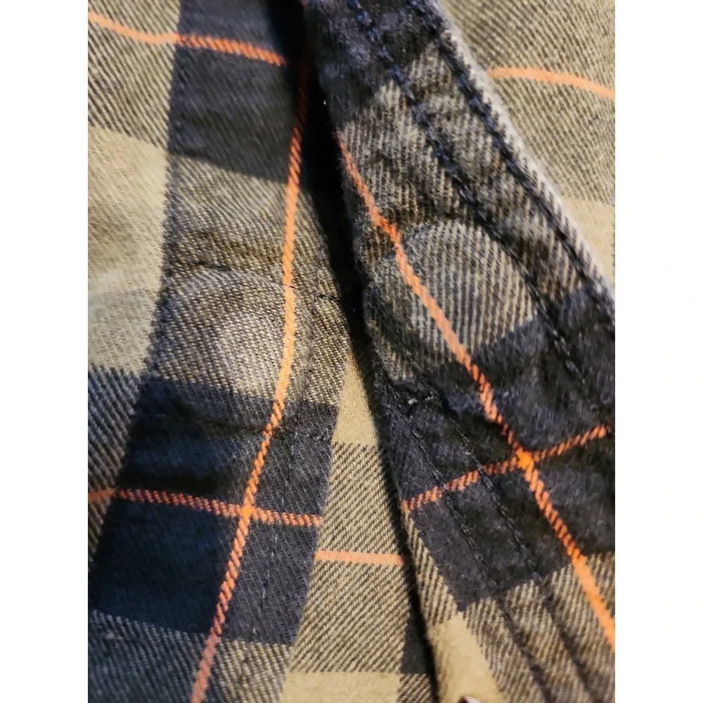 Deluth‎ Trading Co MagnaReady Flannel Shirt Mens XL Olive Plaid Magnetic Closure